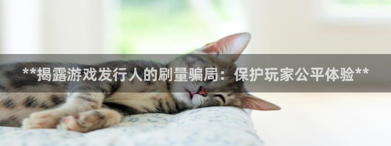 新城平台官网首页网址：**揭露游戏发行人的刷量骗局：保护玩家公平体验**