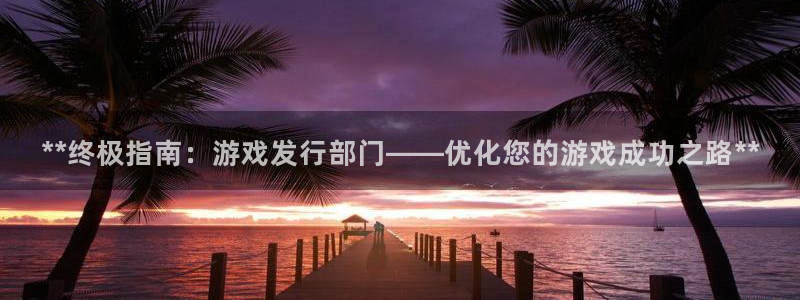 新城平台游戏：**终极指南：游戏发行部门——优化您的游戏成功之路**
