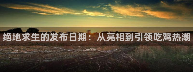 新城平台注册网址查询：绝地求生的发布日期：从亮相到引领吃鸡热潮