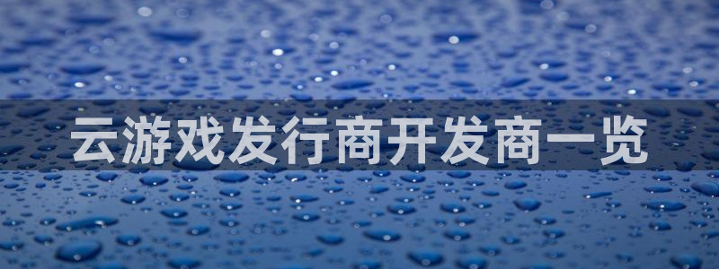 新城平台官网注册流程：云游戏发行商开发商一览