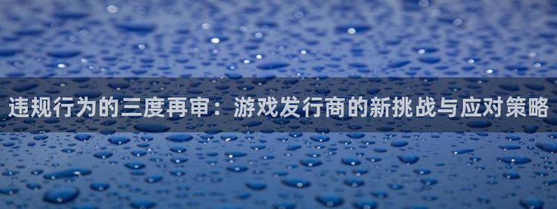 新城平台注册网址：违规行为的三度再审：游戏发行商的新挑战与应对策略