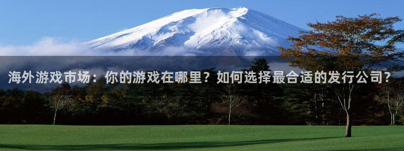新城平台招商：海外游戏市场：你的游戏在哪里？如何选择最合适的发行公司？